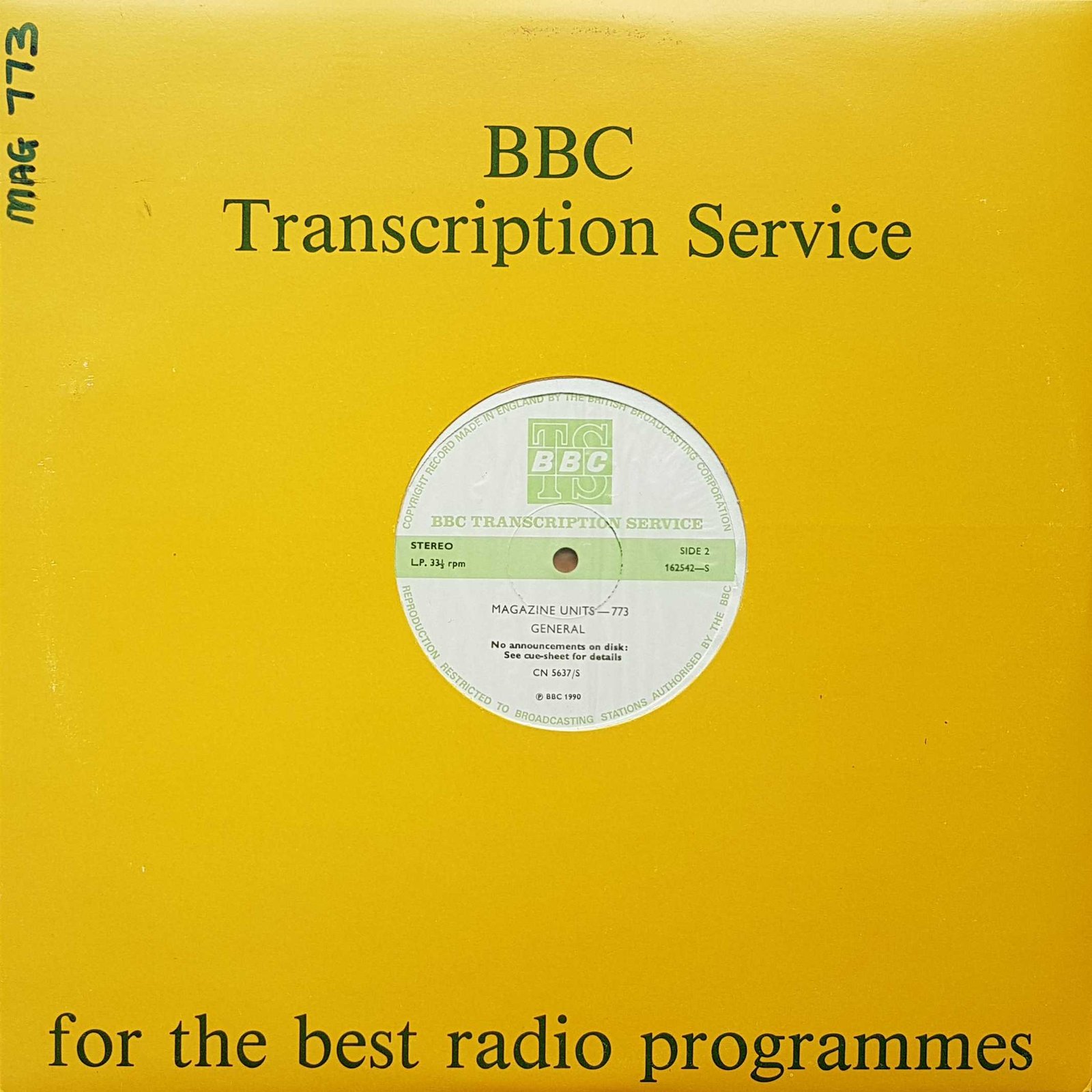 Back cover of CN 5637 S